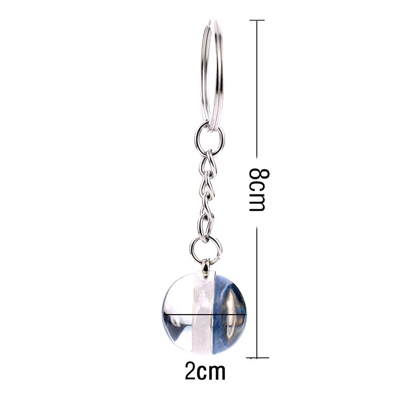 Dubbele Gezicht Glas Bal Sleutelhanger Handgemaakte Universe Galaxy Sterren Sleutelhanger Planet Hanger Sleutelhanger Sleutelhanger Outer Space Sieraden