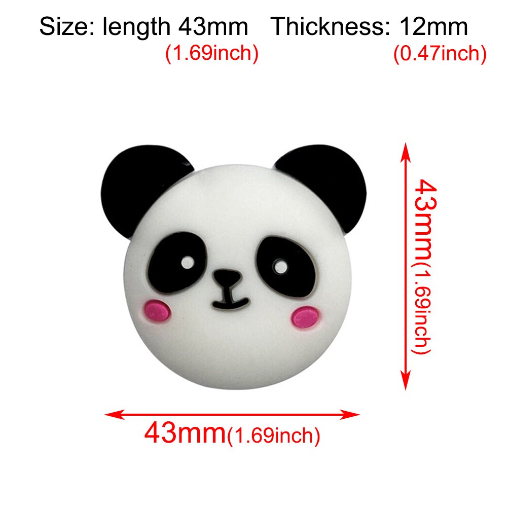 1 PC Silicone Wall Protector Door Handle Bumper Guard Stopper Self Adhesive Rubber Round Door Crash Pad Anti-slip Sticker: 9 Panda
