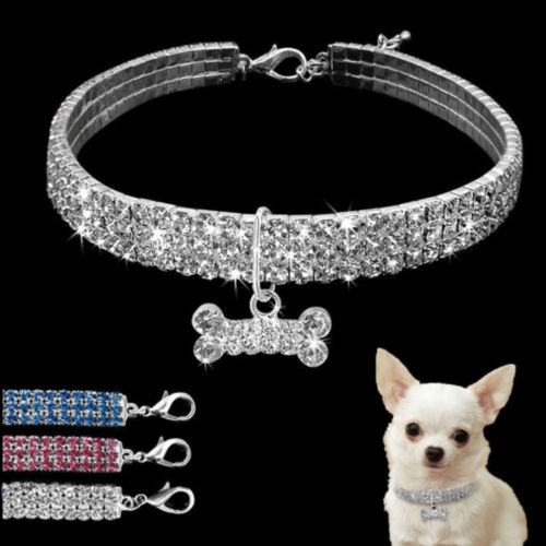 bling rhinestone smykker halskæde krystal smykker chihuahua hund krave – Grandado