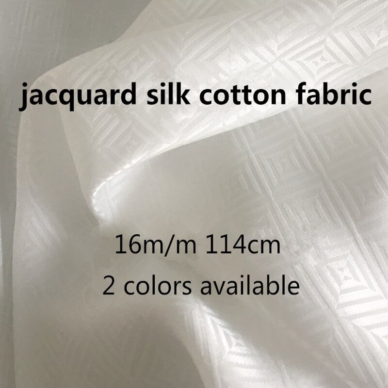 Jacquard silke bomuldsstof 16 momme bånd klassisk mønster brokade silke blend materiale til fremstilling af smukke tøj