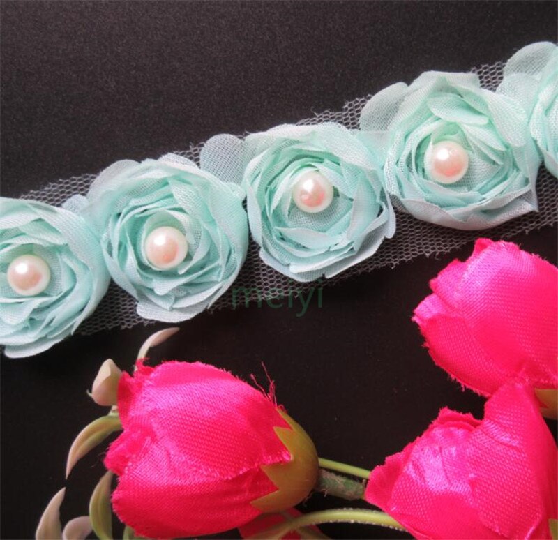 GORGECRAFT 10 meter 6 cm breed geplooide kanten trim borduurwerk ruches organza rand trim lint verzameld tule stof applicatie randen trimmen voor naaien bruidsjurk kostuum decoratie ambachtelijke roze