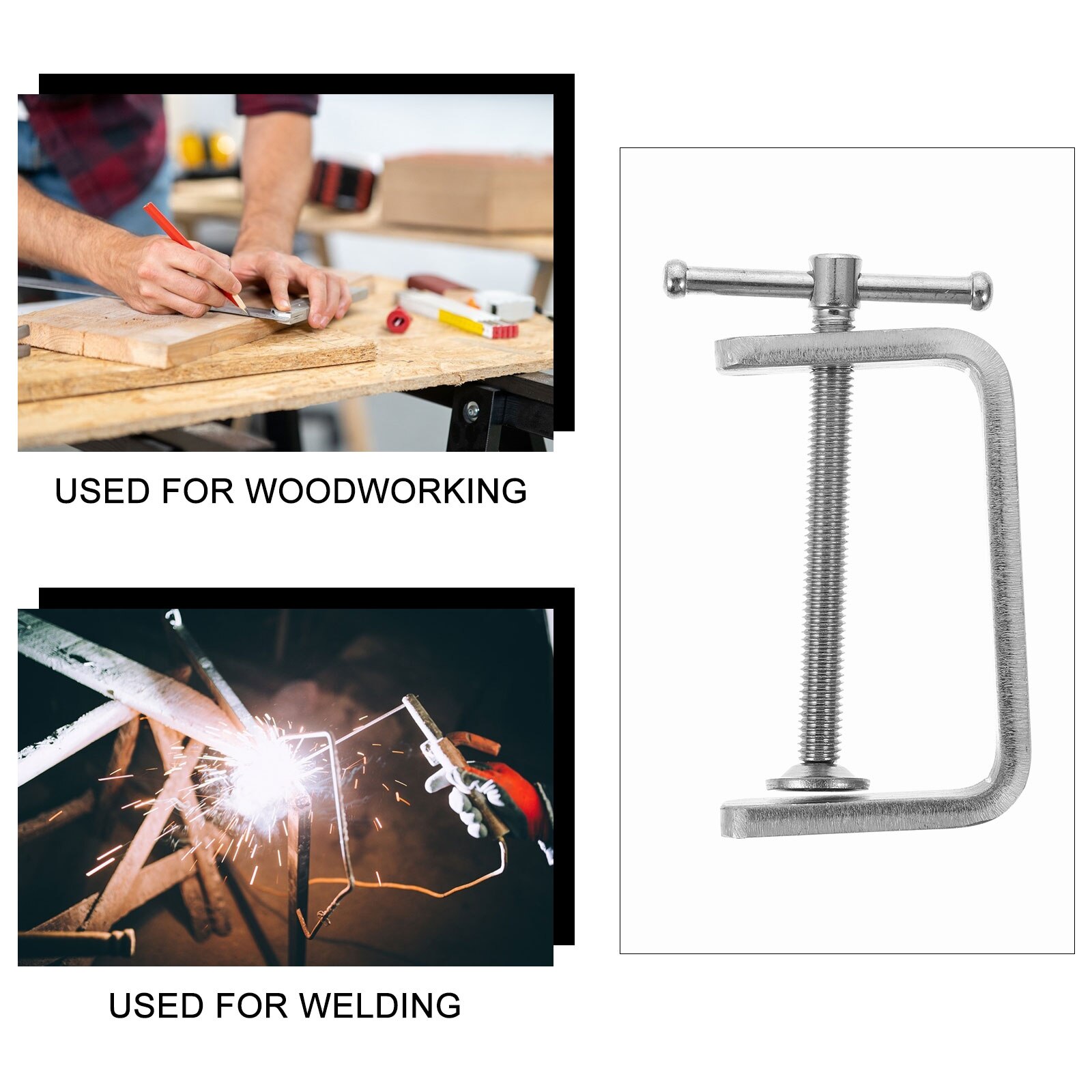 1Pc Stainless Steel G Clamp Durable Tiger Clamp Useful Wood Working Tool