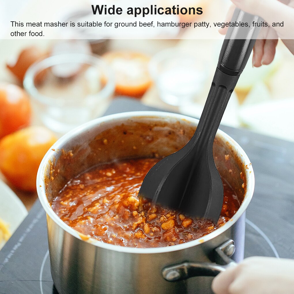 Meat Chopper Non-Stick Heat-Resistant ABS Ground Beef Masher Hamburger Crusher Home Kitchen Tool Cookware Green