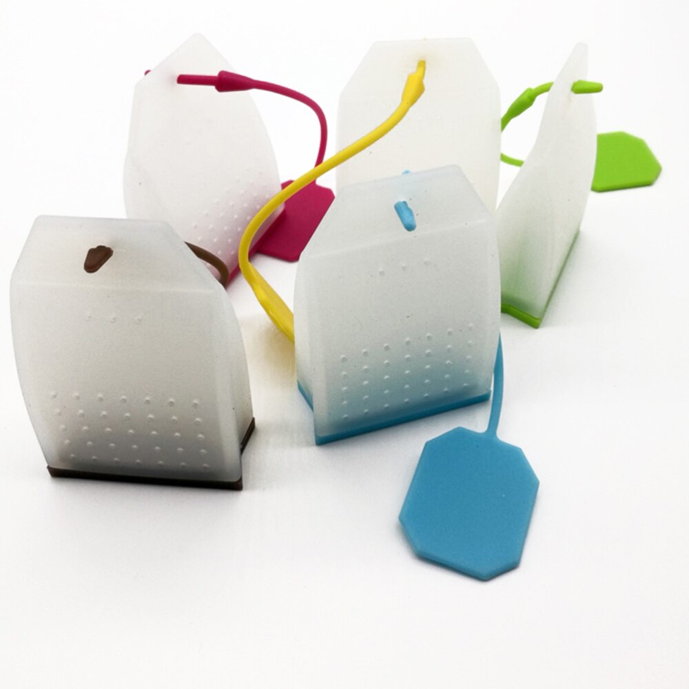 6 stuks herbruikbare siliconen thee-infuser, losse theefilters, theezakjeszeef, theezetapparaat voor theekopjes, mokken en theepotten