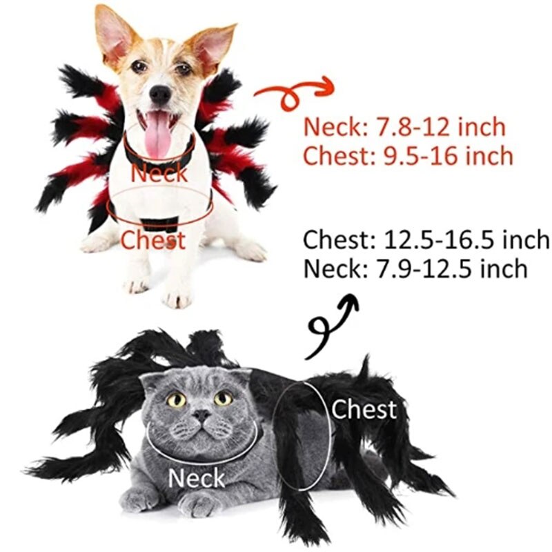 Disfraz de araña de Halloween para perros gatos araña de Halloween mascotas yu-home