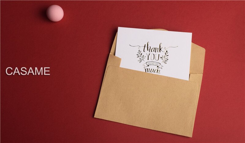 48 stk / lot sort hvidt håndværkspapir konvolutter vintage europæisk stil invitationer til kort bryllup