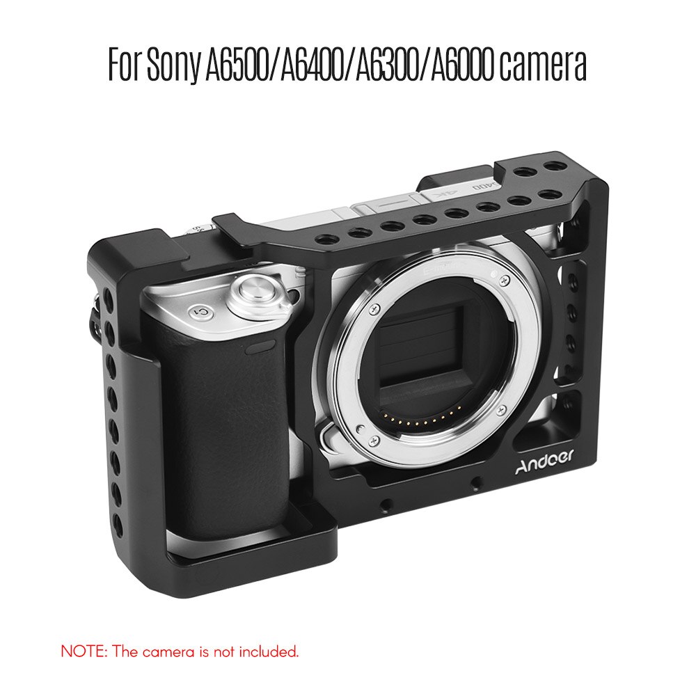 Andoer klatka operatorska wideo film film co stabilizator ze stopu aluminium 1/4 Cal śruba z zimna butów zamontować dla Sony A6500 kamery