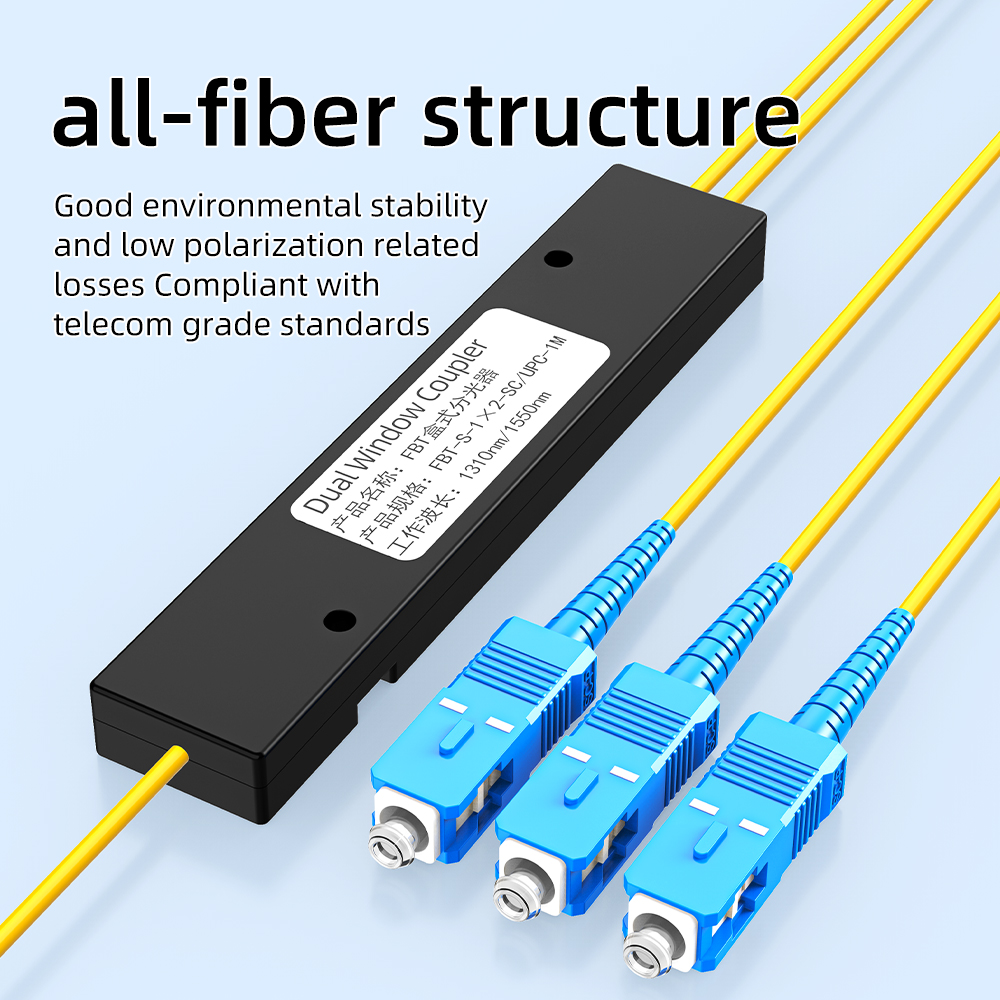SAIVXIAN PLC Splitter SC A/UPC 1X2 PLC Singlemode Fiber Optische Splitter SC/UPC PCL Taper Type Splitter Computer Kabel Slee