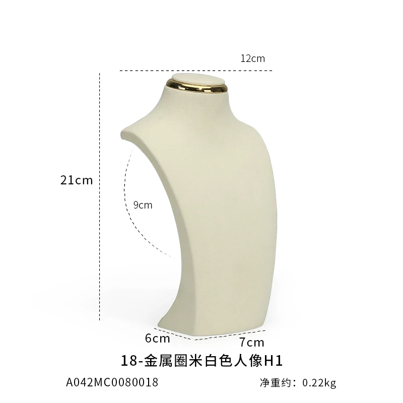 Halskæde display stand metal microfiber vindue model hals display stand vedhæng hængende hals hals hylde ny: Multi