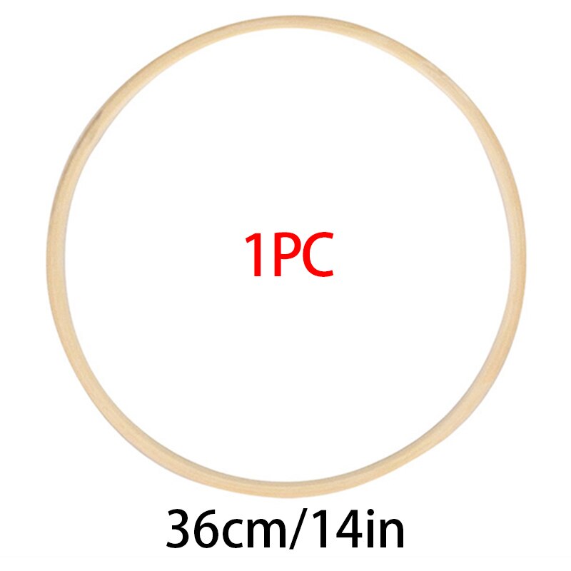Cerceau rond en bambou pour broderie, 8-40.5cm, cercle rond en bois, bricolage artistique, outils de croix, couronne de fleurs, décoration de maison: 36cm