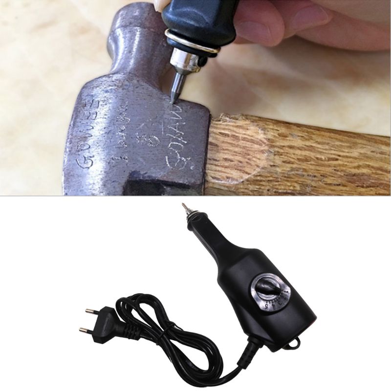 220V Electric Engraving Carving Pen Plotter Machine for Chiseling Tips on Metal Wooden Glass Plastic Ceramics Stone Surface