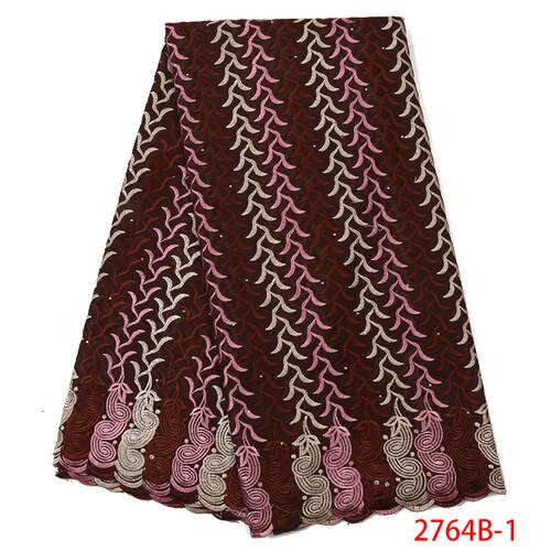 Onion African Swiss Voile Lace Nigerian Lace fabrics Swiss Voile Lace in Switzerland for Dress KS2764B-5: Picture 1