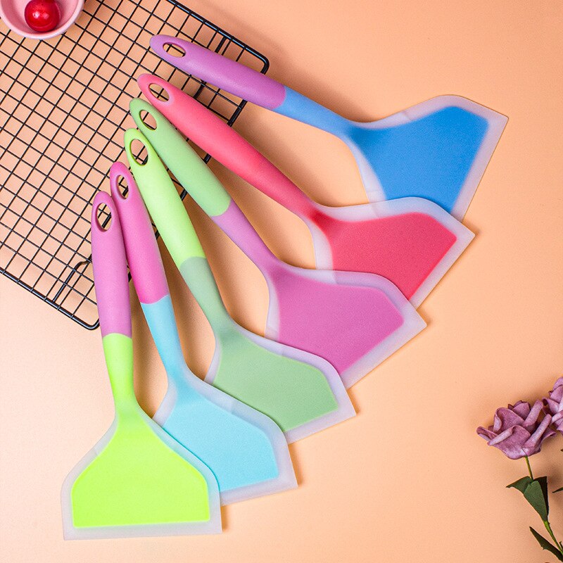 Kitchen Ware Wide Pizza Silicone Cooking Tools Non-stick Spatula Cooking Utensils Spatula Beef Meat Egg Kitchen Scraper Shovel