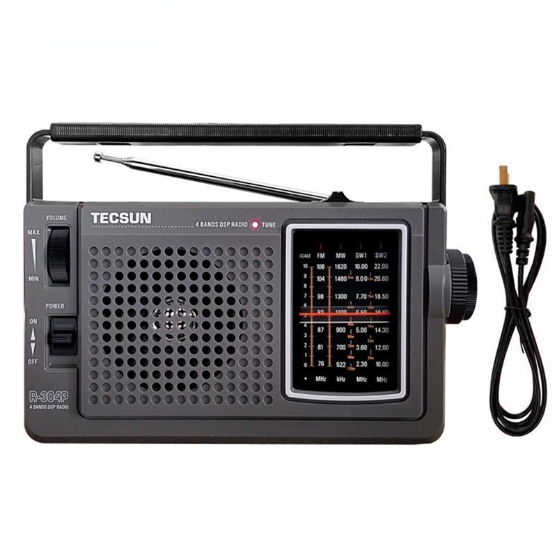 Radio semiconductor estéreo retro portátil, receptor DSP FM/onda media/onda corta, CA directa, r-304p de radio de alta sensibilidad