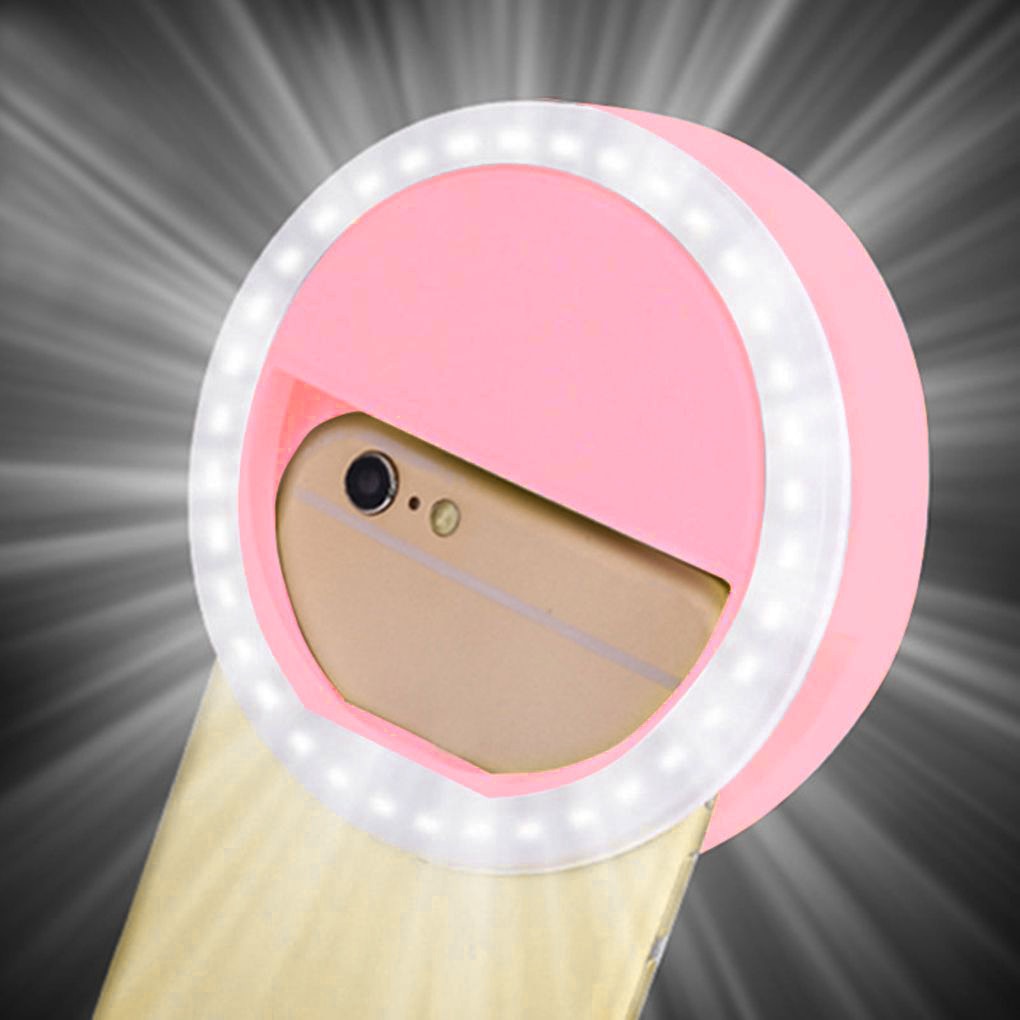 Ronde Led Licht Voor Smartphones Selfie Licht Draagbare Vullen Licht 3 Kleuren Selfie Lamp Lichtgevende Ring Clip Voor Mobiele Telefoon