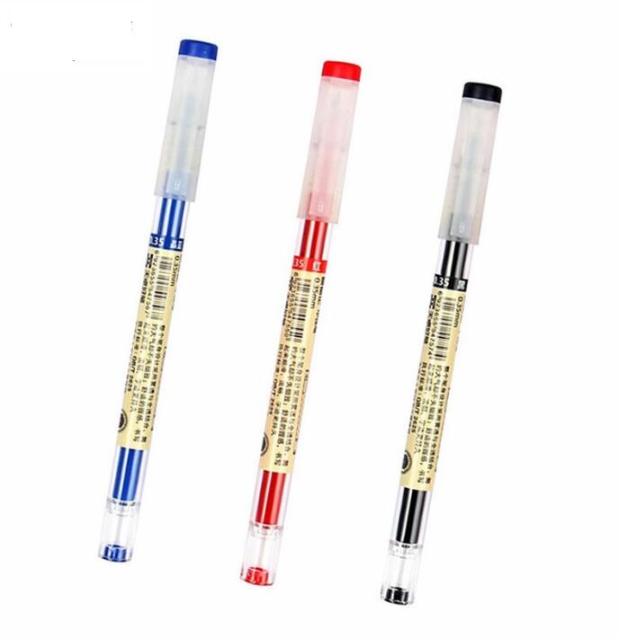 3 Pcs/lot MUJI stylo japonais Gel stylo 0.35mm noir bleu rouge encre stylo fabricant stylo école bureau étudiant examen écriture papeterie approvisionnement