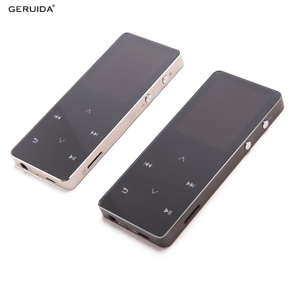 GERUIDA MP4 Bluetooth Full Metal MP4 Music Player MP4 Player Bluetooth with Earphone Support Video Recording Watch TF FM Radio