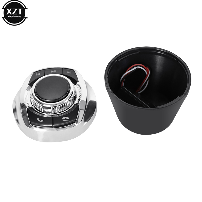 Pulsante di controllo del volante Wireless per auto universale per Android Autoradio 8 funzioni chiave a forma di tazza con luce a LED
