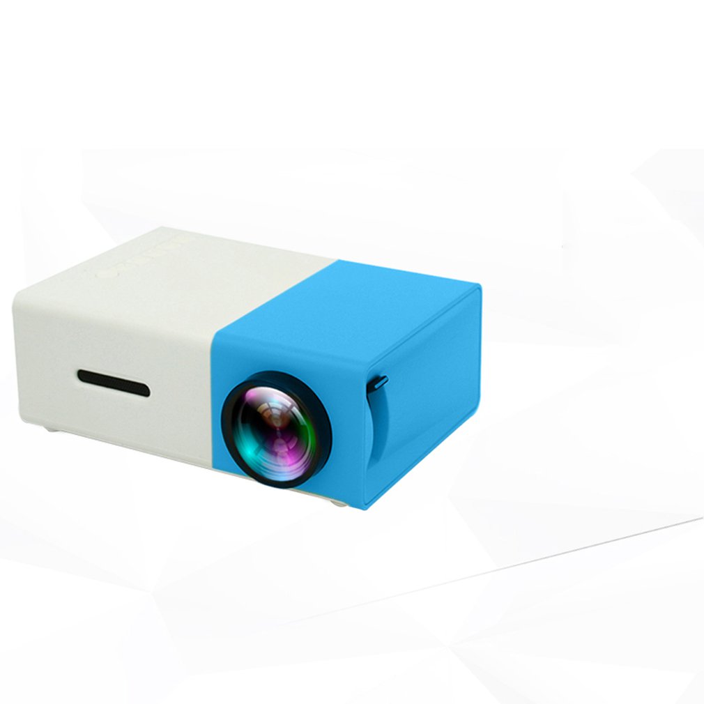 Blu di colore Bianco Casa mini-Proiettore 1080P YG300 ah Condotto La Proiezione Più Dispositivo Connessioni HD Intrattenimento di Qualità Portatile