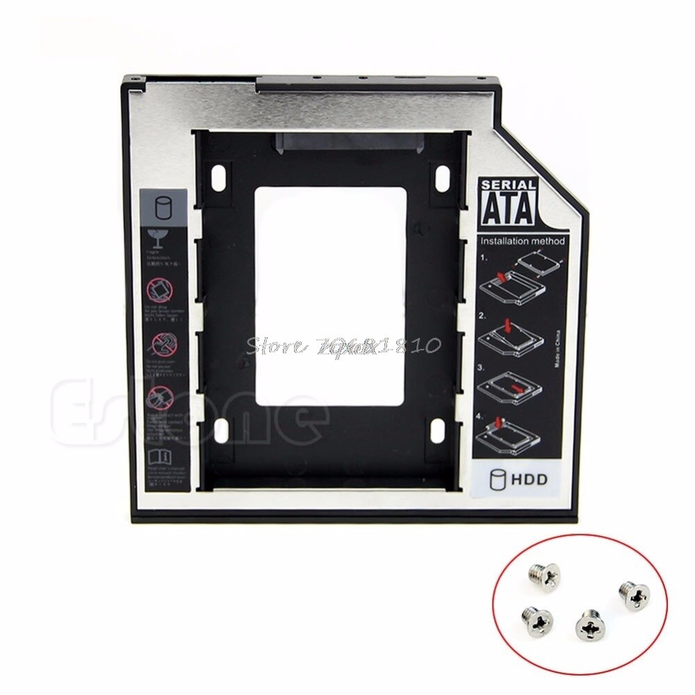 Universal 9.5mm SATA 2nd HDD SSD Hard Drive Caddy For CD DVD-ROM Optical Bay Whosale