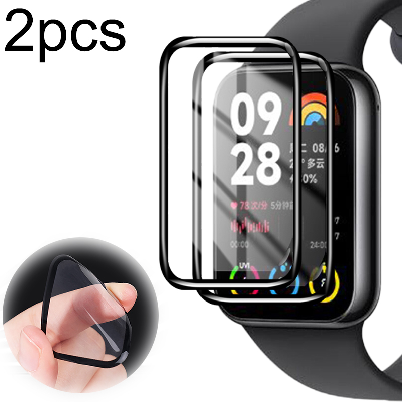 3D gebogen schermbeschermer voor Xiaomi Mi Band 7 8 9 Pro Smartwatch HD Heldere beschermfolie niet glas voor Mi Band 9Pro 8Pro 7Pro: XXXL / Kaki