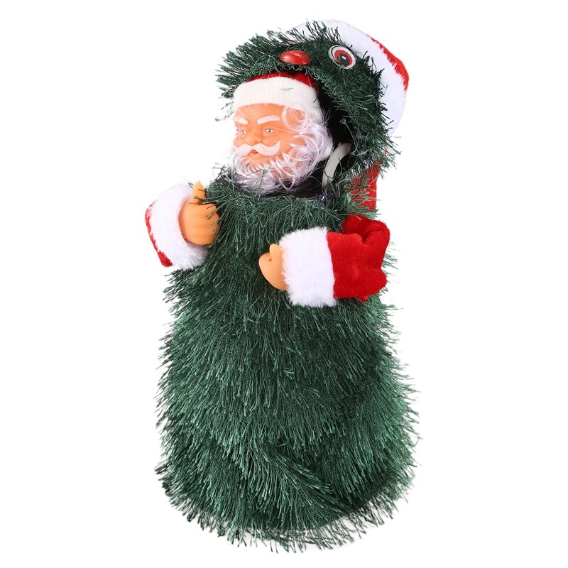 Duurzaam Kerstman Opknoping Decoratie Ornamenten Elektrische Draaien 360 Graden Mooie Kerstboom Grappige Nieuwjaar Kids Par