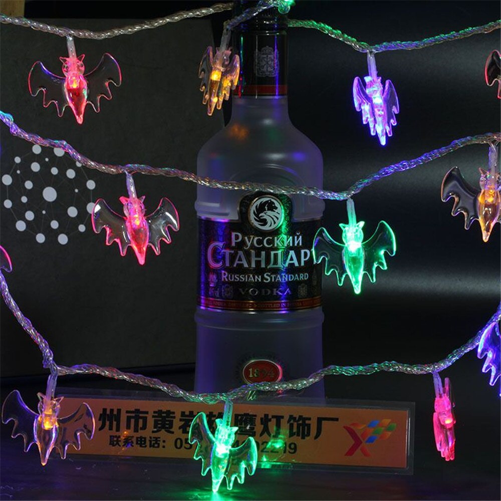 10/20/30 LED Purple Bat String Lights Solar Powered Halloween Bats String Lights for Outdoor Halloween Christmas Party Decor
