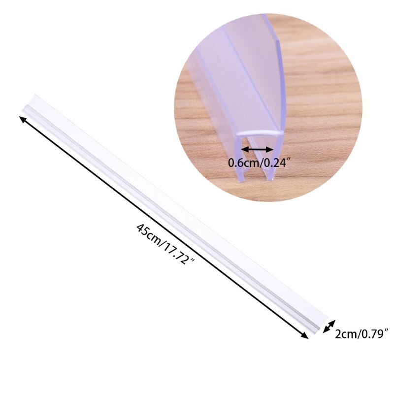 Pvc Douche Scherm Deur Afdichting Strip Voering Water Stopper Bad Glazen Afdichting Strip