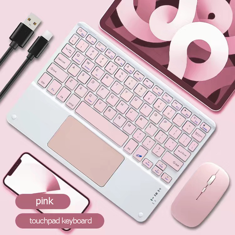 Oplaadbare Touchpad Toetsenbord 10 Inch Draadloze Draagbare Keypads Voor Ipad Tablet Telefoon Pc Magneet Bluetooth Toetsenbord Met Muis