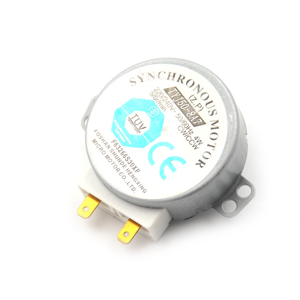 Ac 220-240v 4w 6 o / min mikrosynkronmotor til varmluftblåsere 50/60hz cw / ccw tyj 50-8 a 7 mikrobølgeovnsbrettmotor 48mm dia