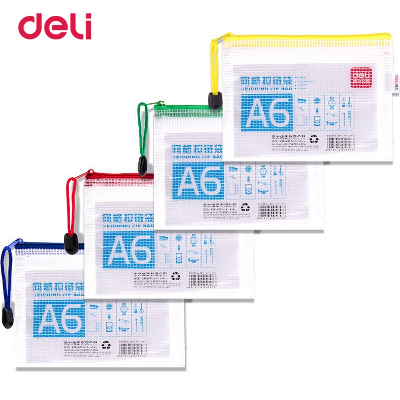 Deli School File Folder For Business Supplies Practical Statioenry Papel A6 Learning Waterproof Office Presentation Folder: 4 colours