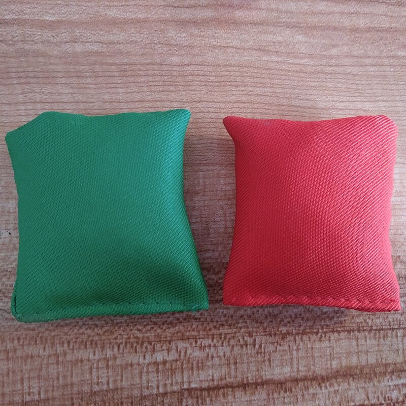 Sport- en buitenactiviteiten zandzakken, kinderspeelgoed zandzakken set  of 8 —rood+groen