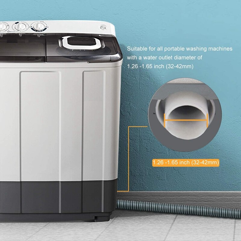 Universal Washing Machine Drain Discharge Hose Thick Rubber, Fits Many Washing Machine Drain Discharge Outlets