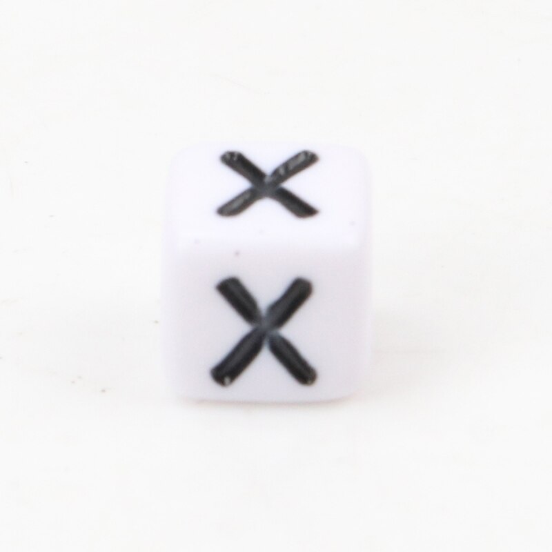 , cubo de alfabeto con letras blancas y negras, cuentas sueltas con letras acrílicas, apto para fabricación de joyas, 6mm, 100 Uds.