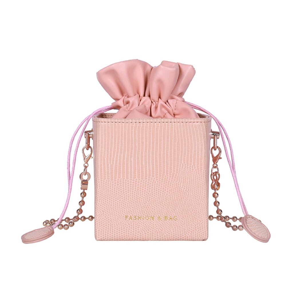 Delle donne Semplice All-purpose Piccolo Secchio Singolo Sacchetto di Spalla sac bandoulière femme Messenger Borse da spiaggia сумка прозрачная # j4s: Pink