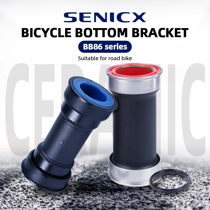 SENICX BB86 Racefiets Trapas Fit voor 24/28.99mm Crankstel As keramische/stalen Lagers voor Fiets Centrale Beweging