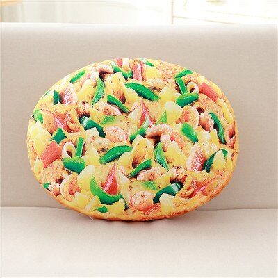 Simulationnel en peluche pain steak pizza forme oreiller drôle nourriture sieste oreiller et coussin enfants jouet d'anniversaire: 50cm pizza