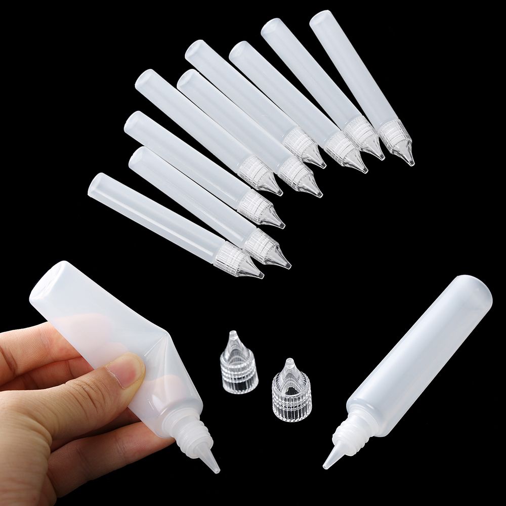 5Pc 15Ml/30Ml Plastic Fles Lijm Applicator Voor Scrapbooking Paper Craft Quilling Lijm Applicator Naald Squeeze flessen Craft