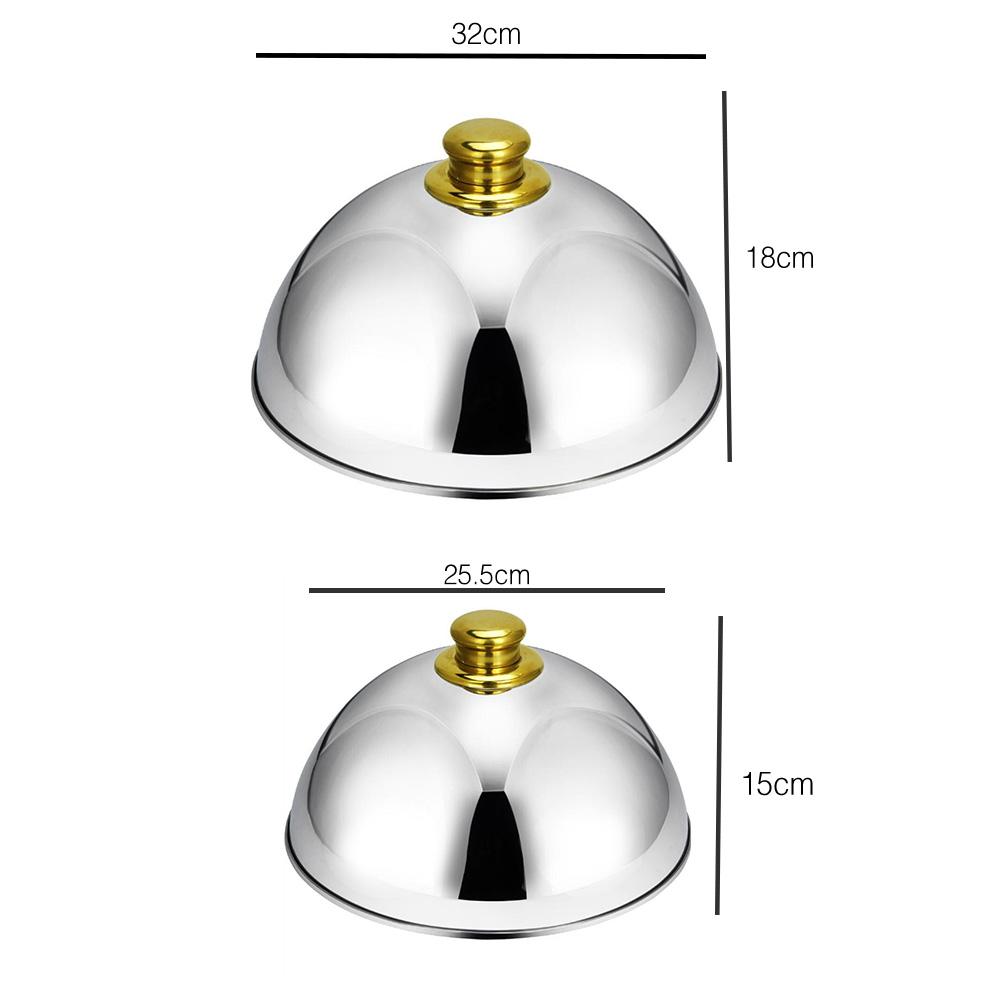 Stainless Steel Dome Food Meal Cover Steak Covers Cheese Melting Dome Serving Dish Food Cover For Home Restaurants Hotels Decor