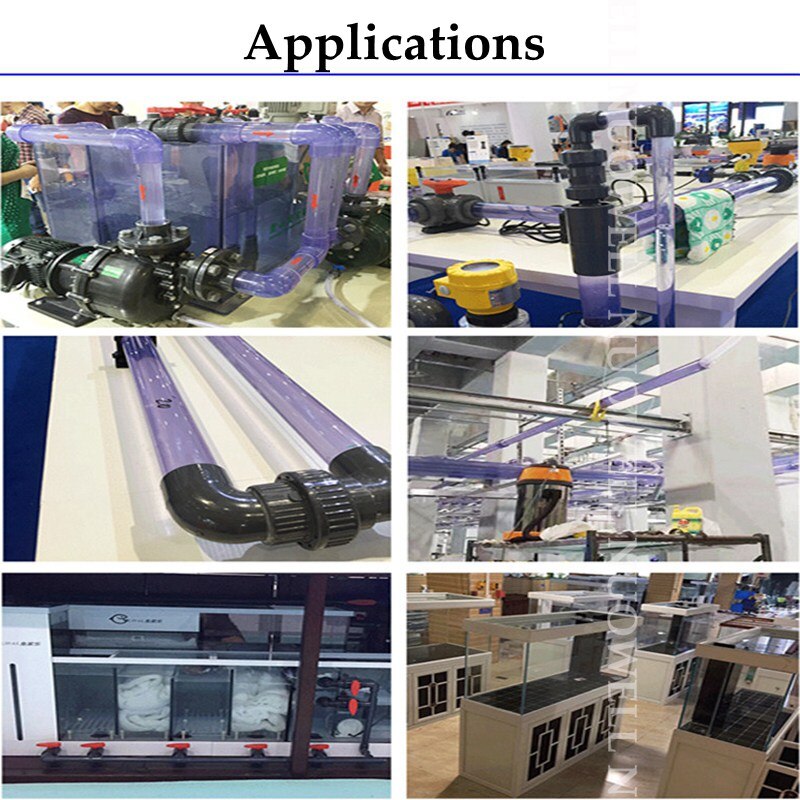 50cm O.D16~280mm Transparent PVC Pipe Aquarium Fish Tank Visiable UPVC Pipe Chemical Liquid Tube Anti-Corrosion Water Pipe