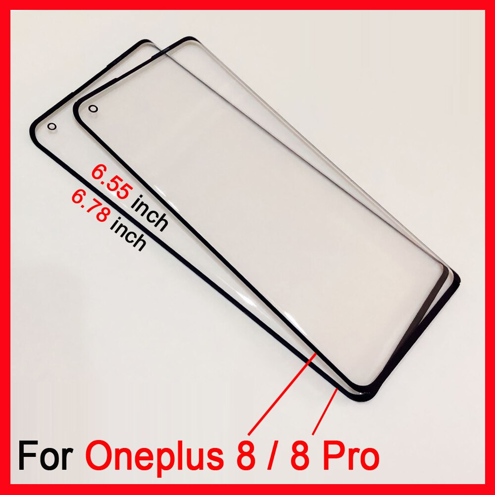 Lcd Touch Panel Glas Voor Oneplus 8 8T 8 Pro Front Screen Outer Glas Lens Vervanging Reparatie Onderdelen