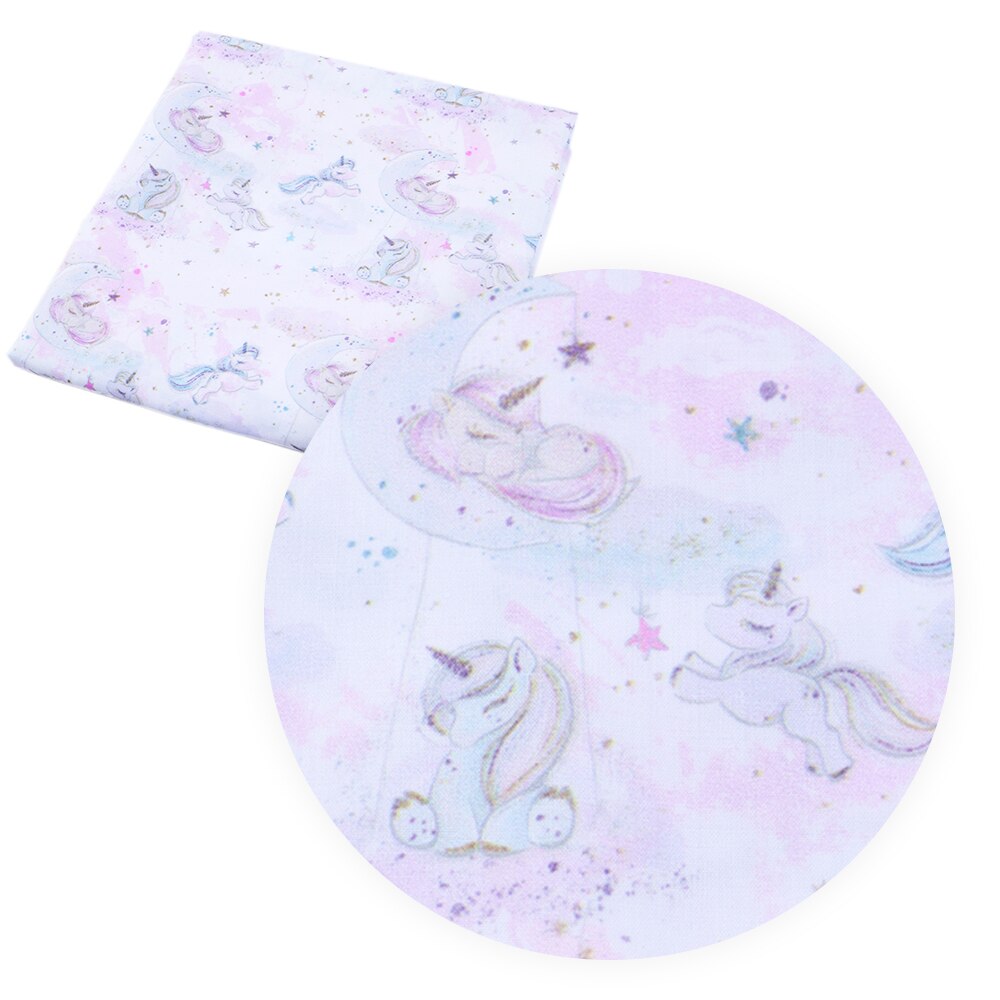 50*145cm Polyester&cotton Unicorn Printed Fabric Sewing Quilt Fabric DIY Patchwork Cloth Baby Clothes Bags Material,c8677: 1073198001