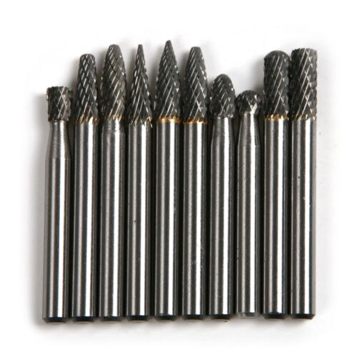 10pc 6mm Kopf hartmetall Gitter für Dreh Bohrer Hartmetall rotierend Gitter Punkte Datei Schleifer Cutter bisschen 6mm schaft