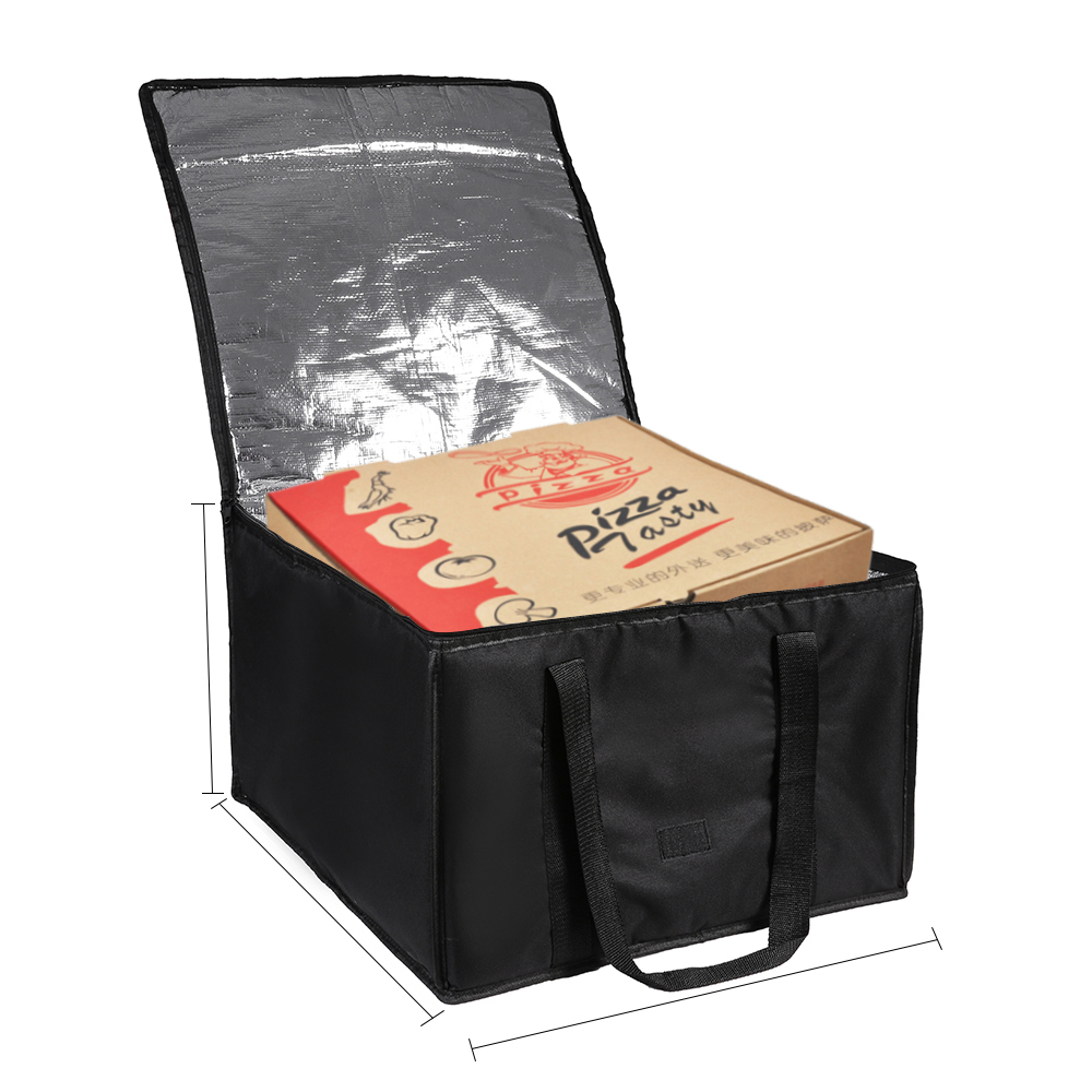 Isolert Matpose for Pizza & Burger - Stor Premium - 50x50x35.5cm - Forsterket Bunn