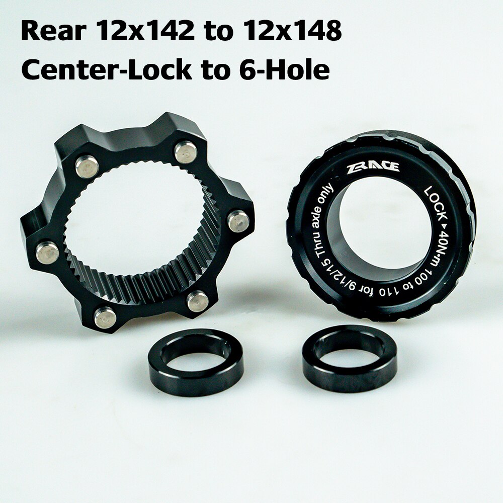 Zrace Remschijf Center Lock Hub Boost Adapter, center-Lock Voor 6-Gat 15X100 15X110, 12X142 12X148 Aluminium