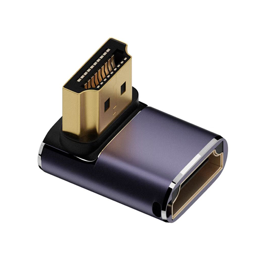 HDMI-compatibele adapter 90 270 graden haakse man-vrouw converter 8K HD-connector Mini / Micro HDMI-compatibele extender: YELLOW