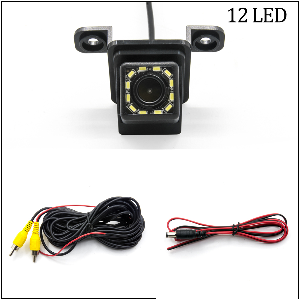 Vehicle Rear View Camera For SsangYong Tivoli/Tivoli XLV/Tivoli Air/LUVi Car Backup Reverse Parking Monitor: 12 LED Camera