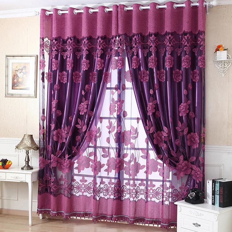 Bloem Tule Deur Decor Gordijn Drape Panel Sheer Sjaal Valletjes Us Voorraad