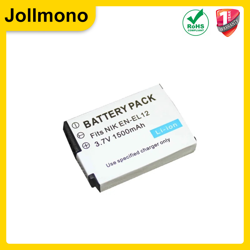 EN-EL12 ENEL12 1500mAh Battery and LED USB Charger for Nikon Coolpix A1000 B600 W300 A900 AW100 AW110 AW120 AW130 S6300 S8100