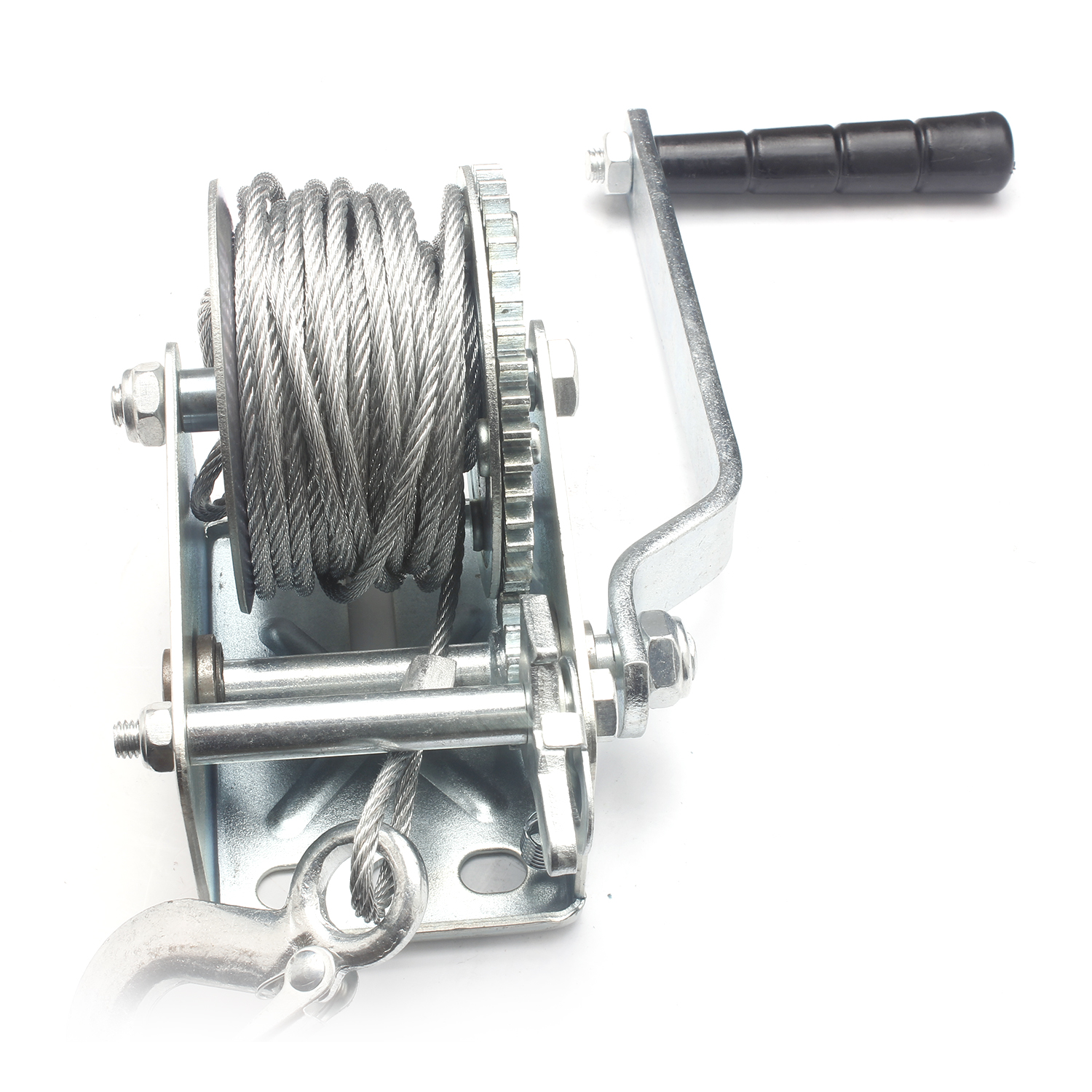 600lb Steel Cable Hand Winch Crank Gear Winch ATV Boat Truck Auto Hand Manual Winch Heavy Duty